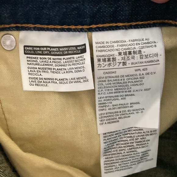 Men’s Levi 569 blue jean denim shorts size 52 - Picture 7 of 9